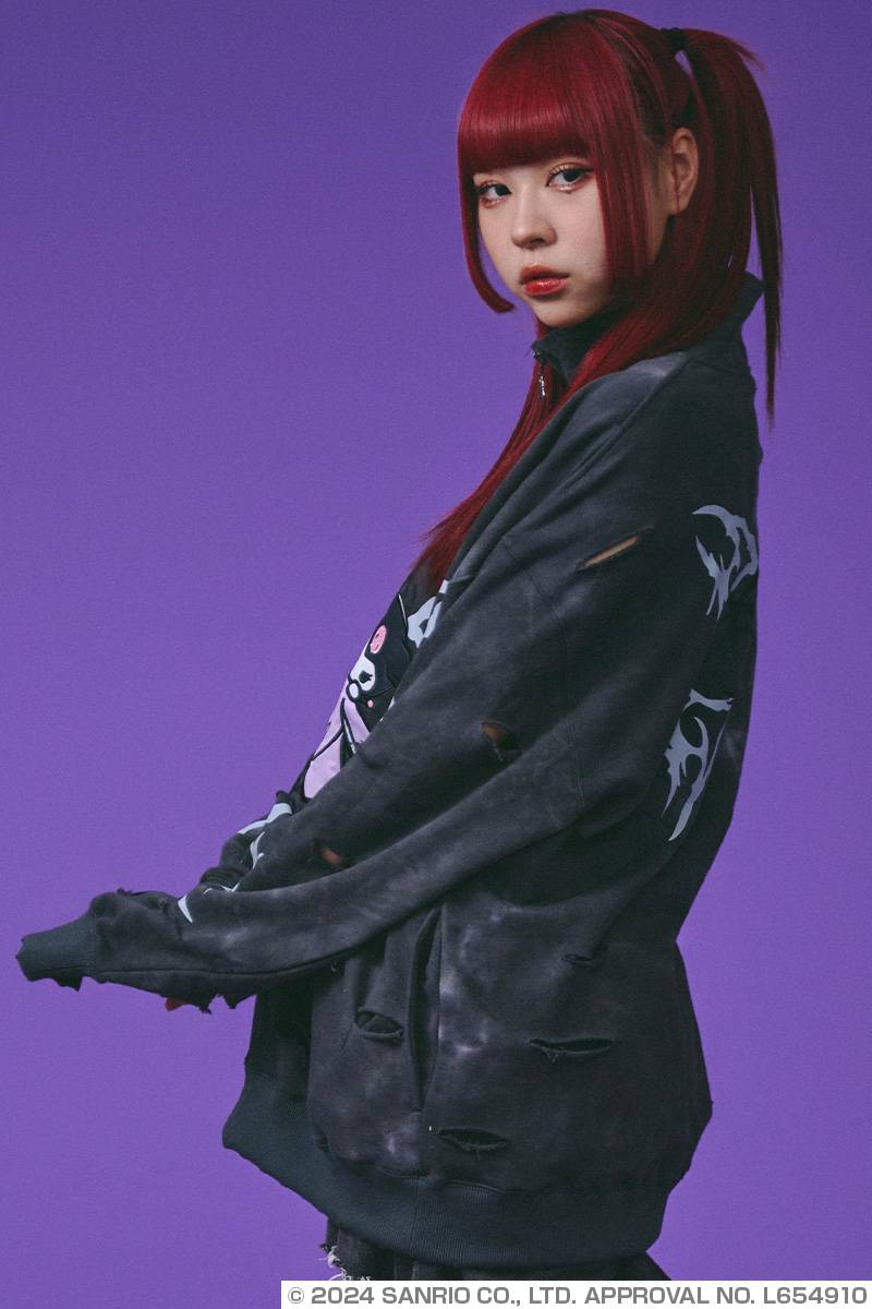 クロミ×GALFY(ガルフィー) イルガルフィームラ染めハーフZIP クロミ×GALFY(ガルフィー) イルガルフィームラ染めハーフZIP