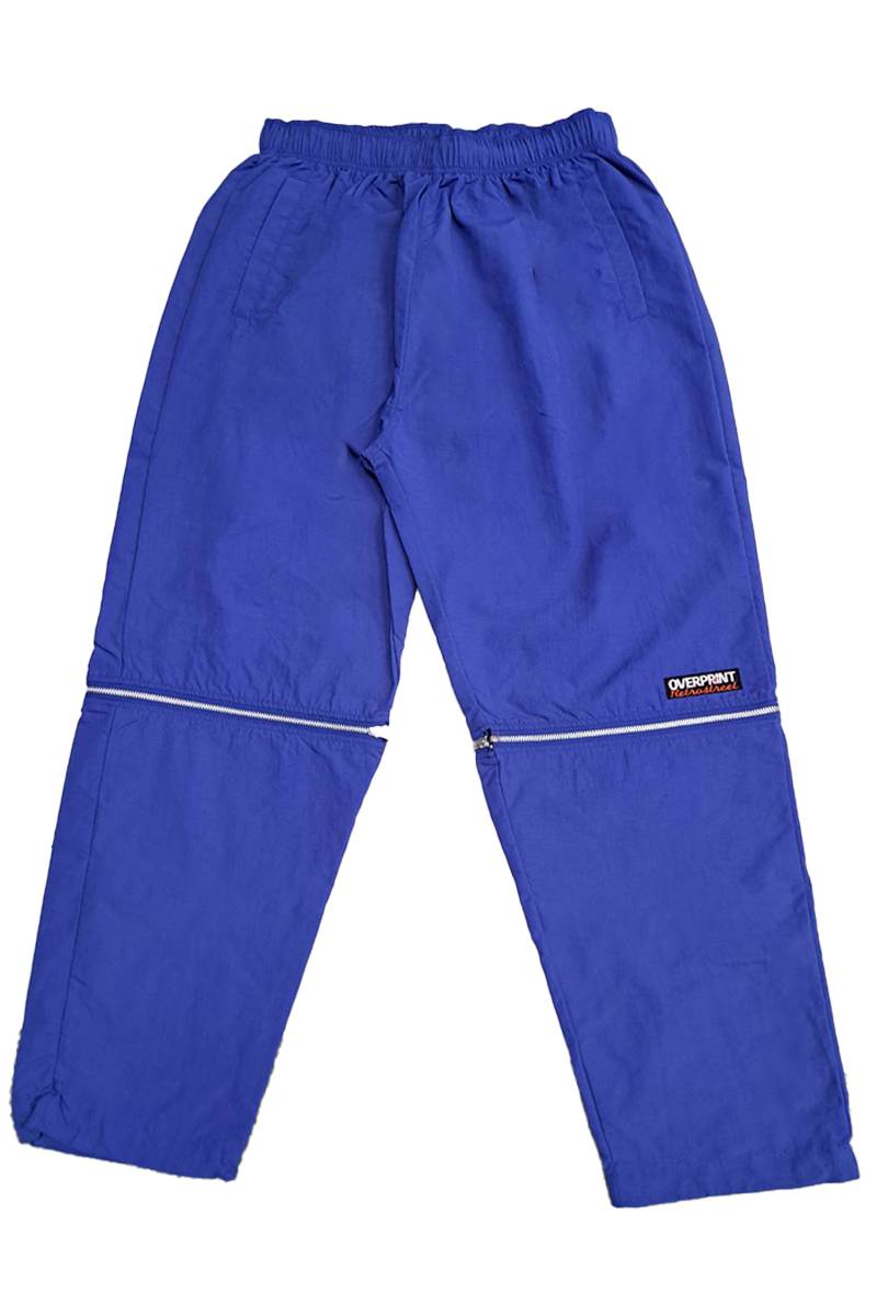 over print (オーバープリント) KNEE ZIP PANTS BLUE
