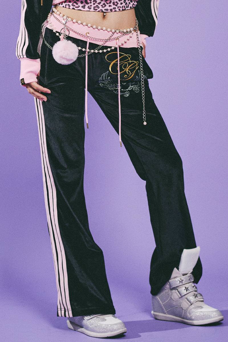 【予約商品】GALFY（ガルフィー）キラキラQUEEN パンツ - BLACK