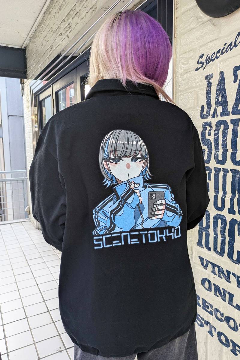 SCENE TOKYO (シーントウキョウ) phone girl coach jkt - Black