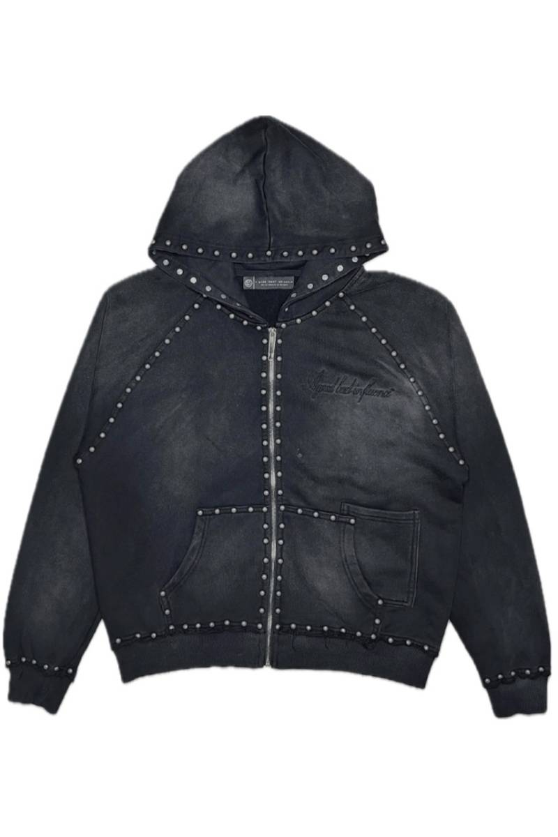 A Good Bad Influence(アグッドバッドインフルエンス) ORIGINAL STUDSED HOODIE - Black