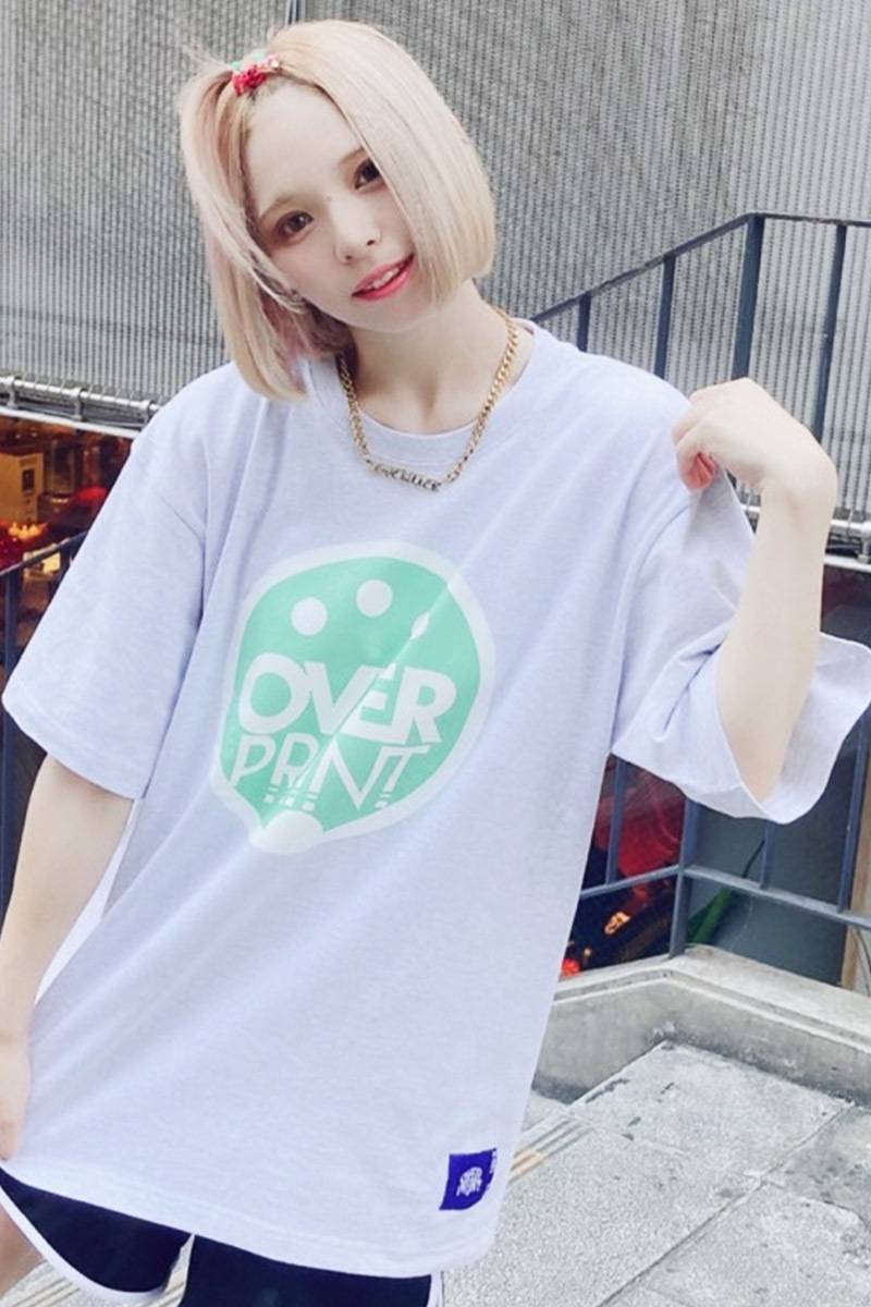 over print (オーバープリント) MIDI Tee HEATHER GRAY