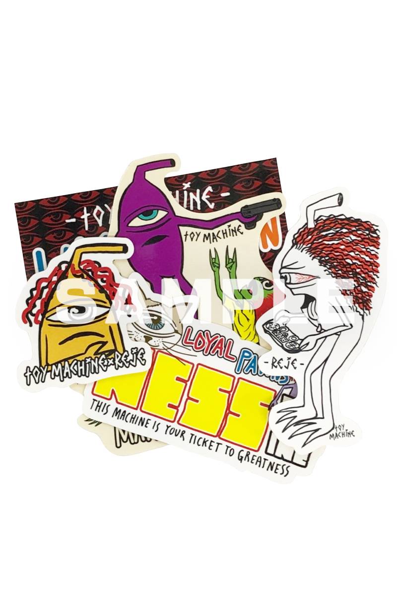 ロックファッション バンドグッズのgekirock Clothing 予約商品 れじぇくん Toy Machine コラボ ステッカー セット 5枚入り