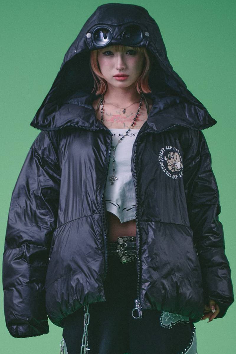 GALFY(ガルフィー) 探検メガネパフパフジャケット - BLACK GALFY(ガルフィー) 探検メガネパフパフジャケット - BLACK