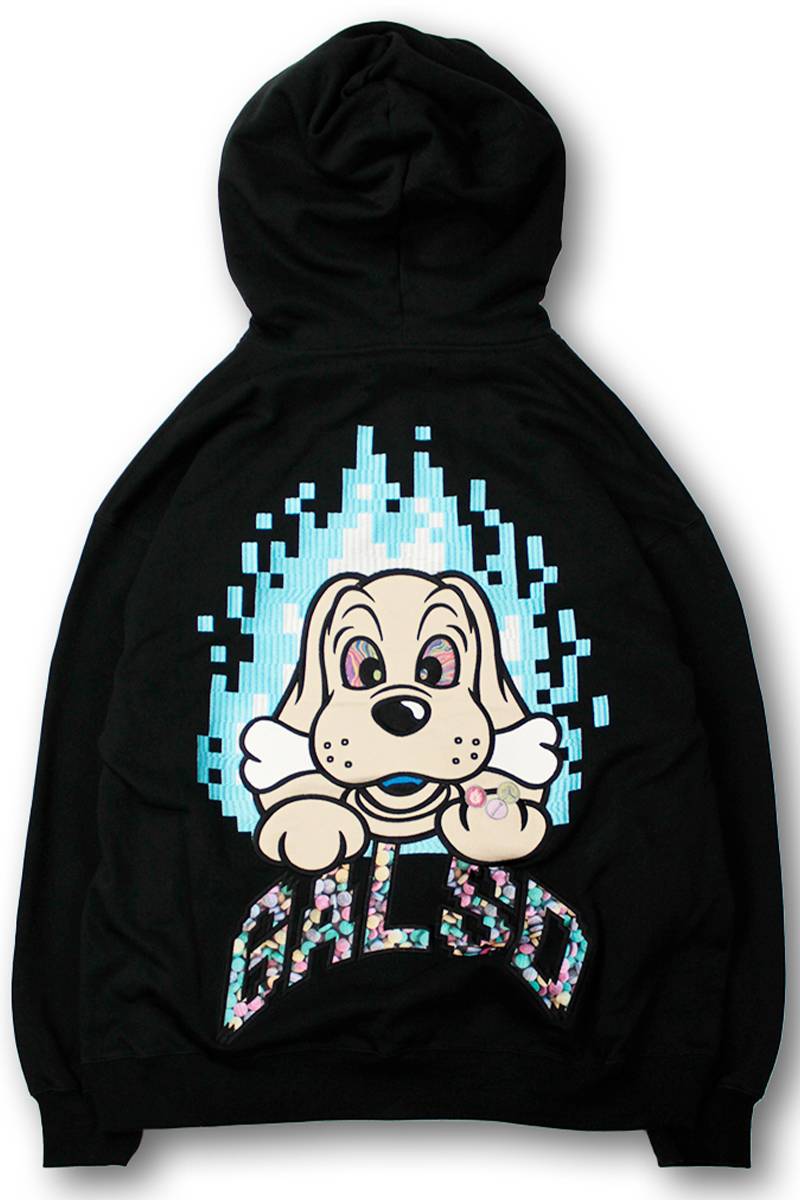 GALFY (ガルフィー) GALSDガンギマリパーカー BLACK / ロックファッション / バンドTシャツ のGEKIROCK CLOTHING GALFY (ガルフィー) GALSDガンギマリパーカー BLACK / ロックファッション / バンドTシャツ のGEKIROCK CLOTHING