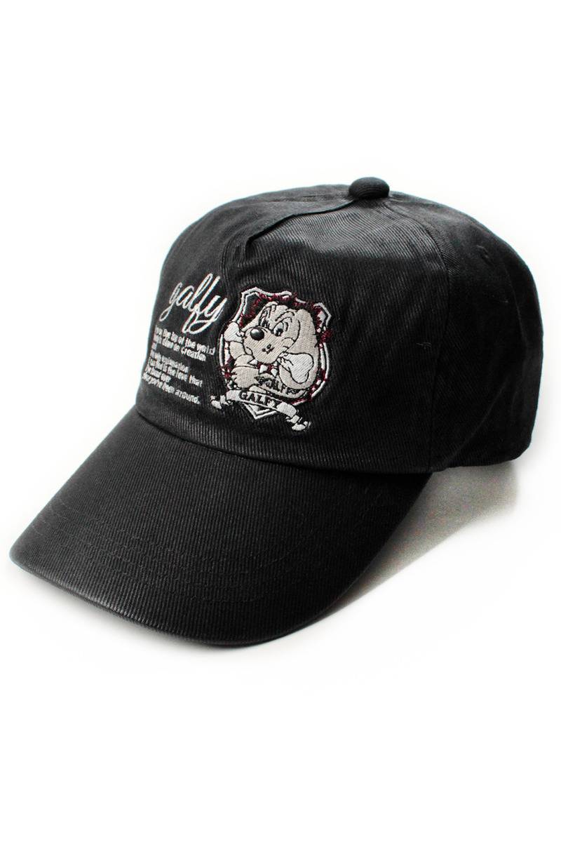 【予約商品】GALFY（ガルフィー）艶艶エンブレムCAP - BLACK