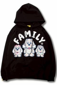 【予約商品】GALFY(ガルフィー)光るGALPEE family パーカー - Black