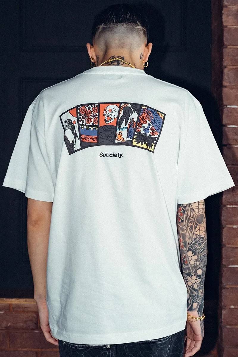 Subciety (サブサエティ) Five lights tee - White
