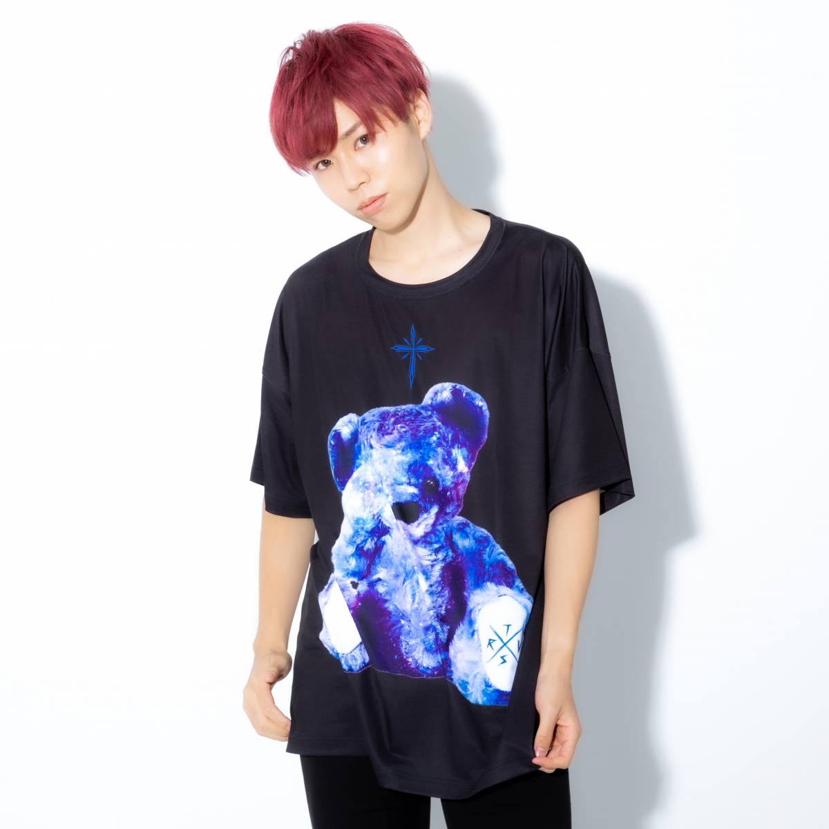 TRAVAS TOKYO Furry bear 熊 クマ ビッグ Tシャツ 黒