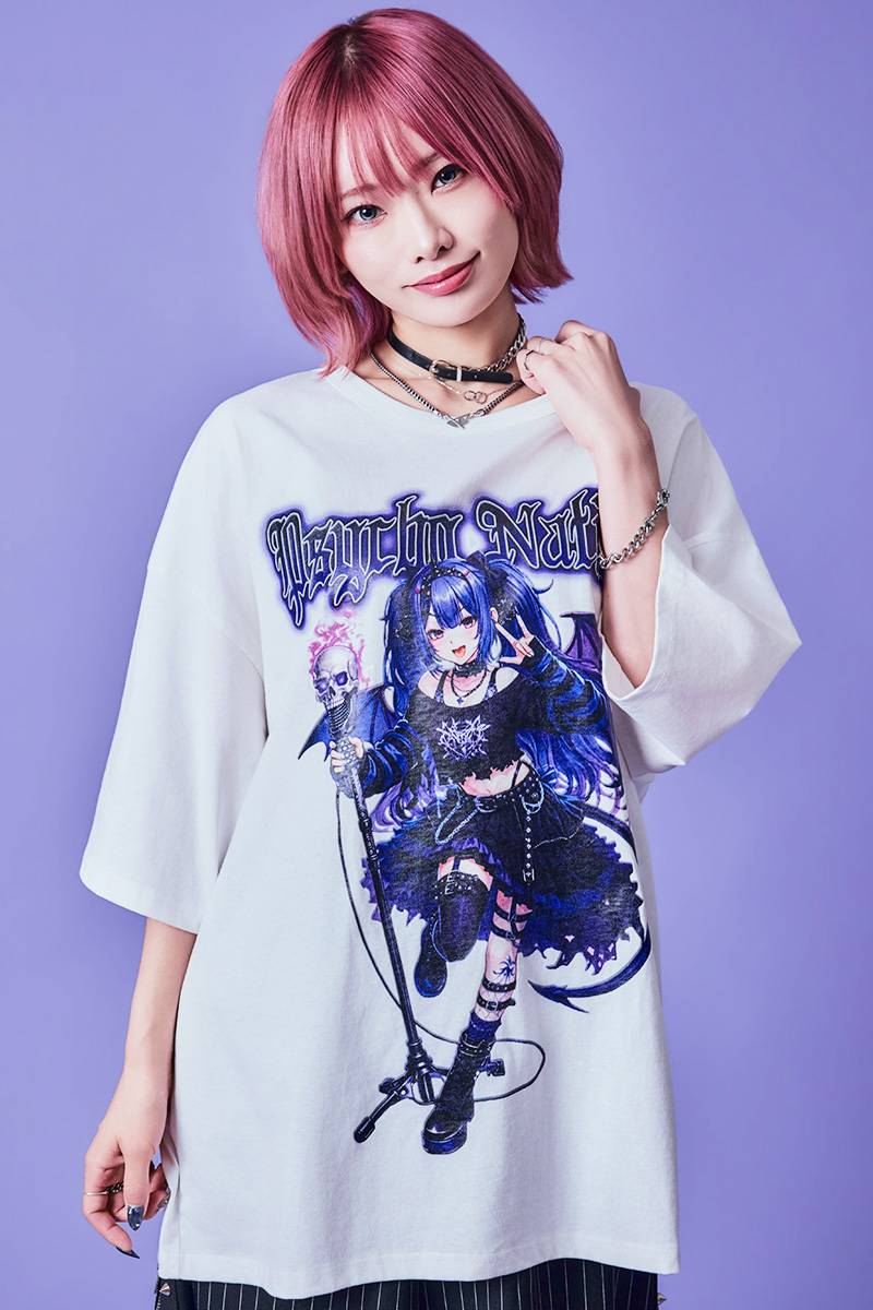 PSYCHO NATION(サイコ・ネーション) 黒羽 紫音 TEE - White