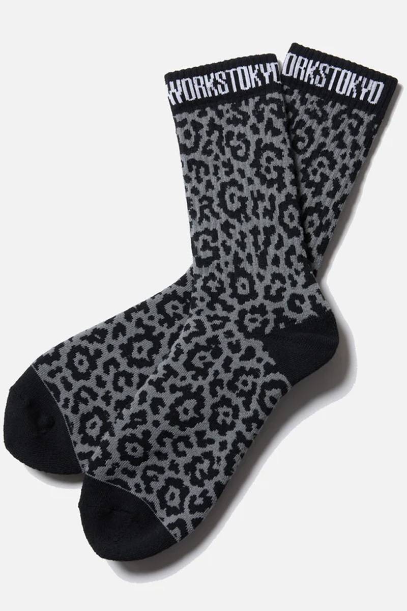 VIRGOwearworks(ヴァルゴウェアワークス) VGW LEOPARD SOCKS - CHARCOAL