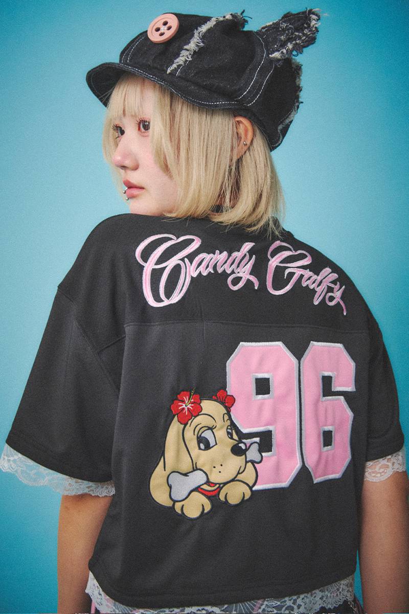 GALFY (ガルフィー) ぷりちぃゲームシャツ - Black