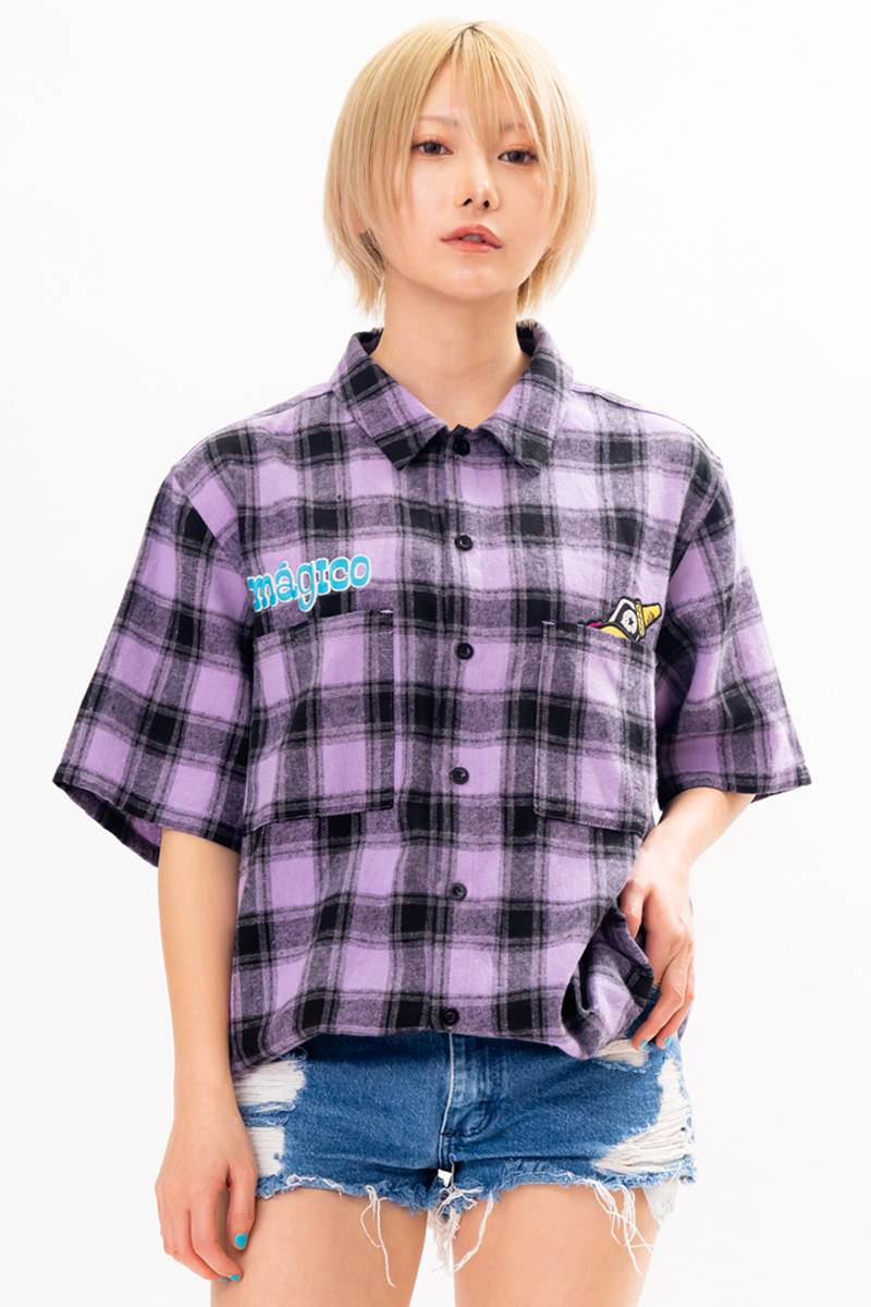 MAGICAL MOSH MISFITS (マジカルモッシュミスフィッツ) MAGICO MUCHO NEL SHIRT PURPLE