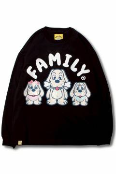 【予約商品】GALFY(ガルフィー)光るGALPEE family ロンTee - Black