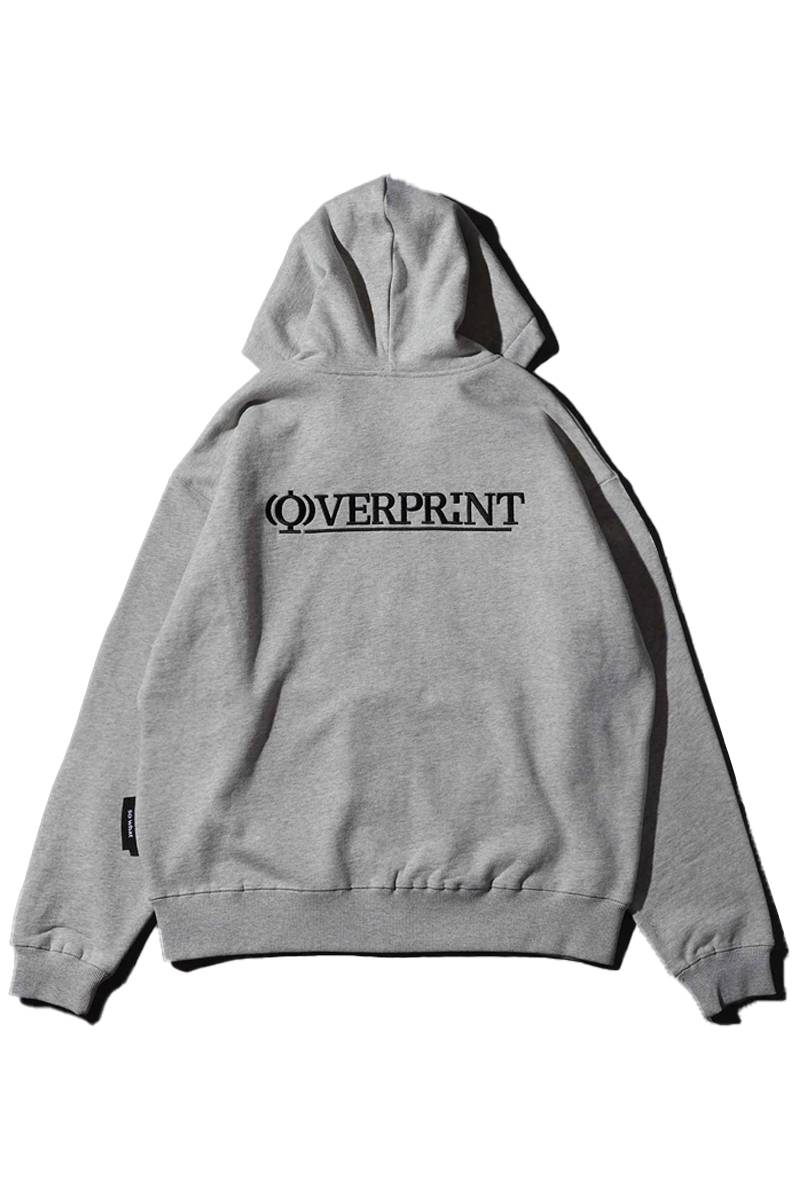 over print (オーバープリント) OVERPRINT Zip Hoodie - Gray