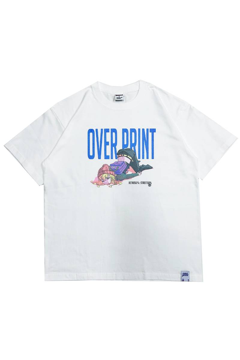 over print (オーバープリント) DADA Tee - White