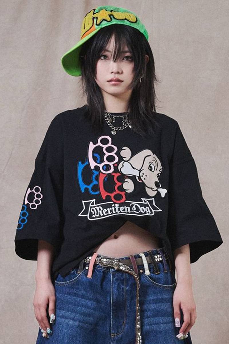 GALFY (ガルフィー) メリケンHERTS Tee - Black