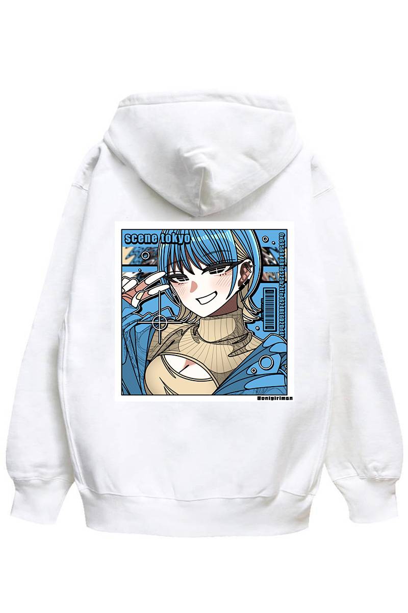 SCENE TOKYO (シーントウキョウ) piece girl hoodie - White