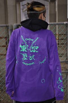 東京13零式(トウキョウイチサンゼロシキ) L/S T-Shirt 麒麟　Violet