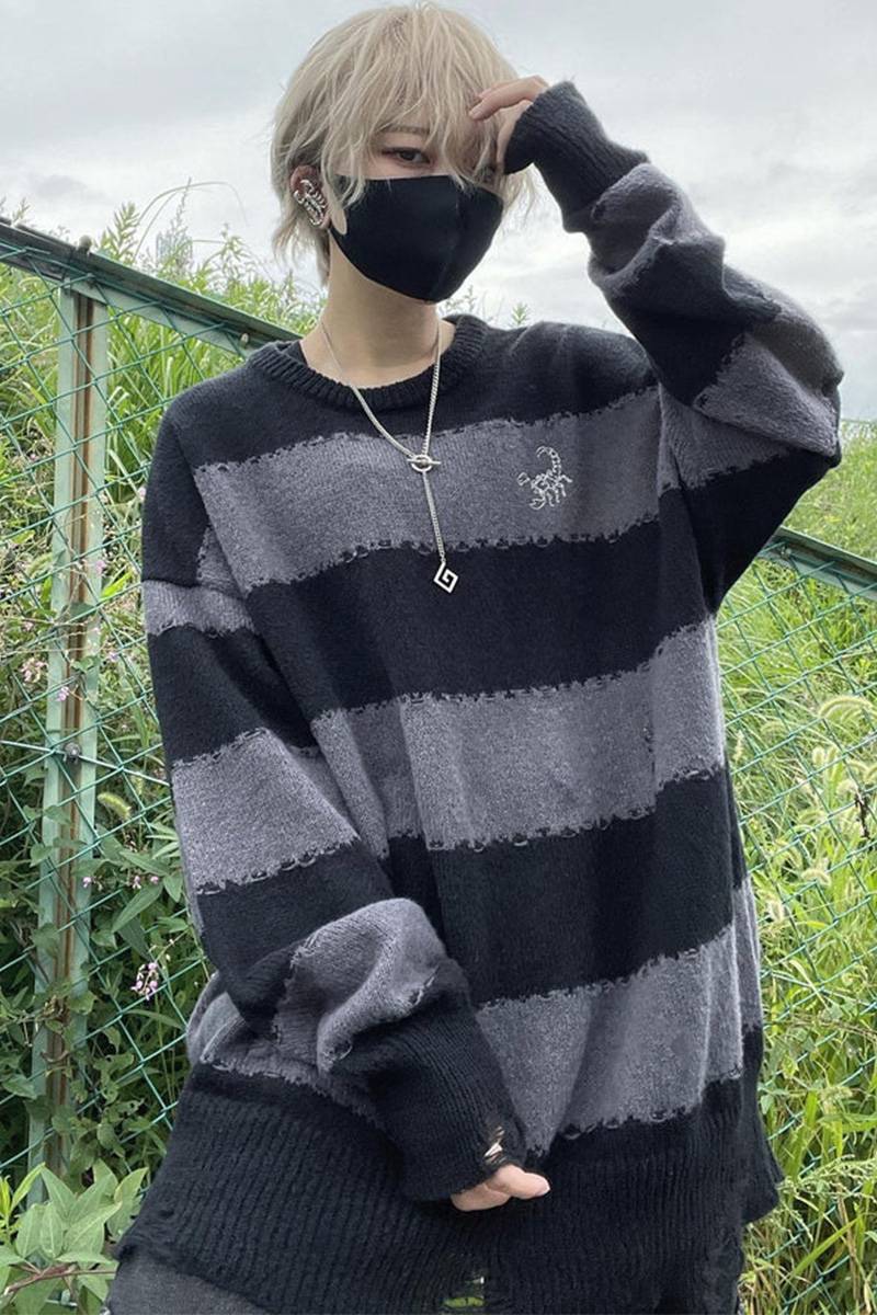 gibous(ギボス) scorpion border knit