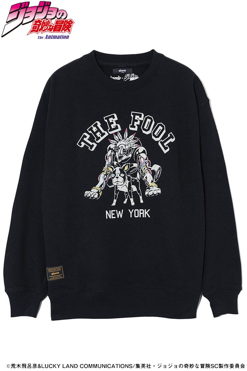 予約商品】ジョジョの奇妙な冒険xglamb(グラム) Iggy Sweat 予約商品】ジョジョの奇妙な冒険xglamb(グラム) Iggy Sweat