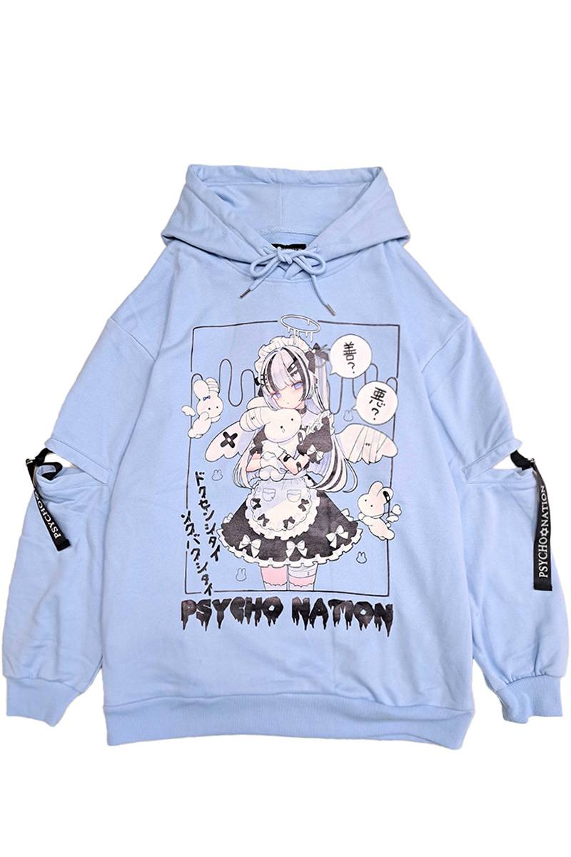 寝田ルネ×PSYCHO NATION(サイコネーション) メイドパーカー - Sax