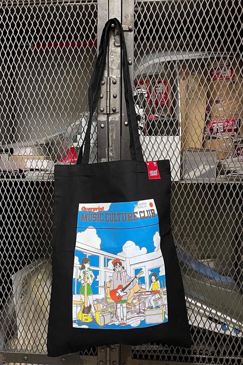over print (オーバープリント) MCC Tote Bag *GAKUMYU black