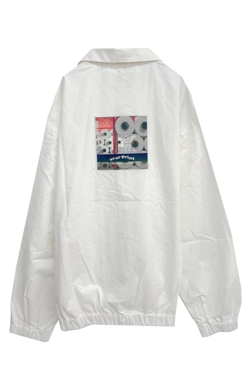 over print (オーバープリント) × GEKIROCK CLOTHING Aurora Patchwork Coach Jacket WHITE