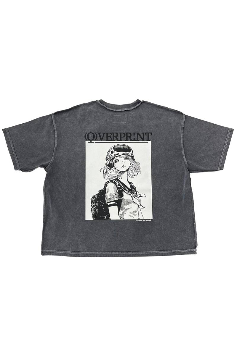 over print (オーバー・プリント) purupuru pigment Tee D - Chacoal