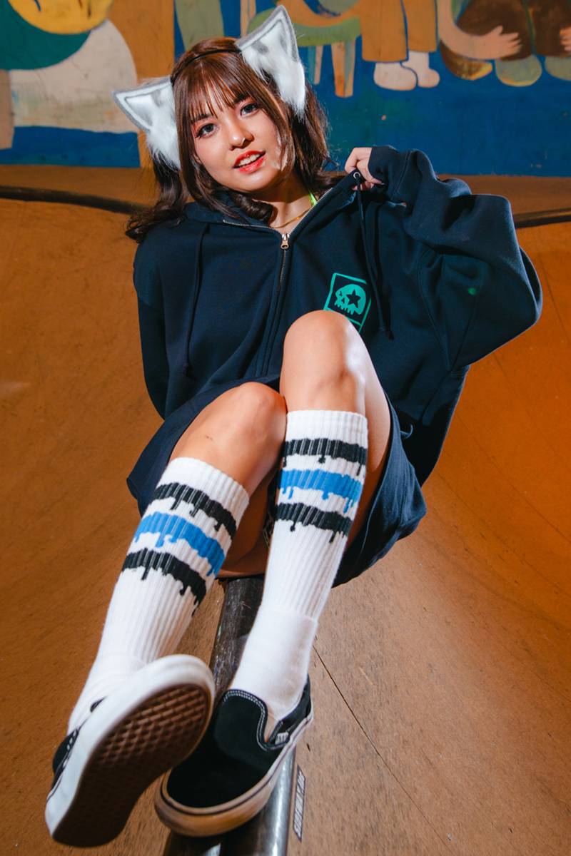MAGICAL MOSH MISFITS (マジカルモッシュミスフィッツ) MxMxM どろどろ HIGHSOX WH/BLU (LONG)