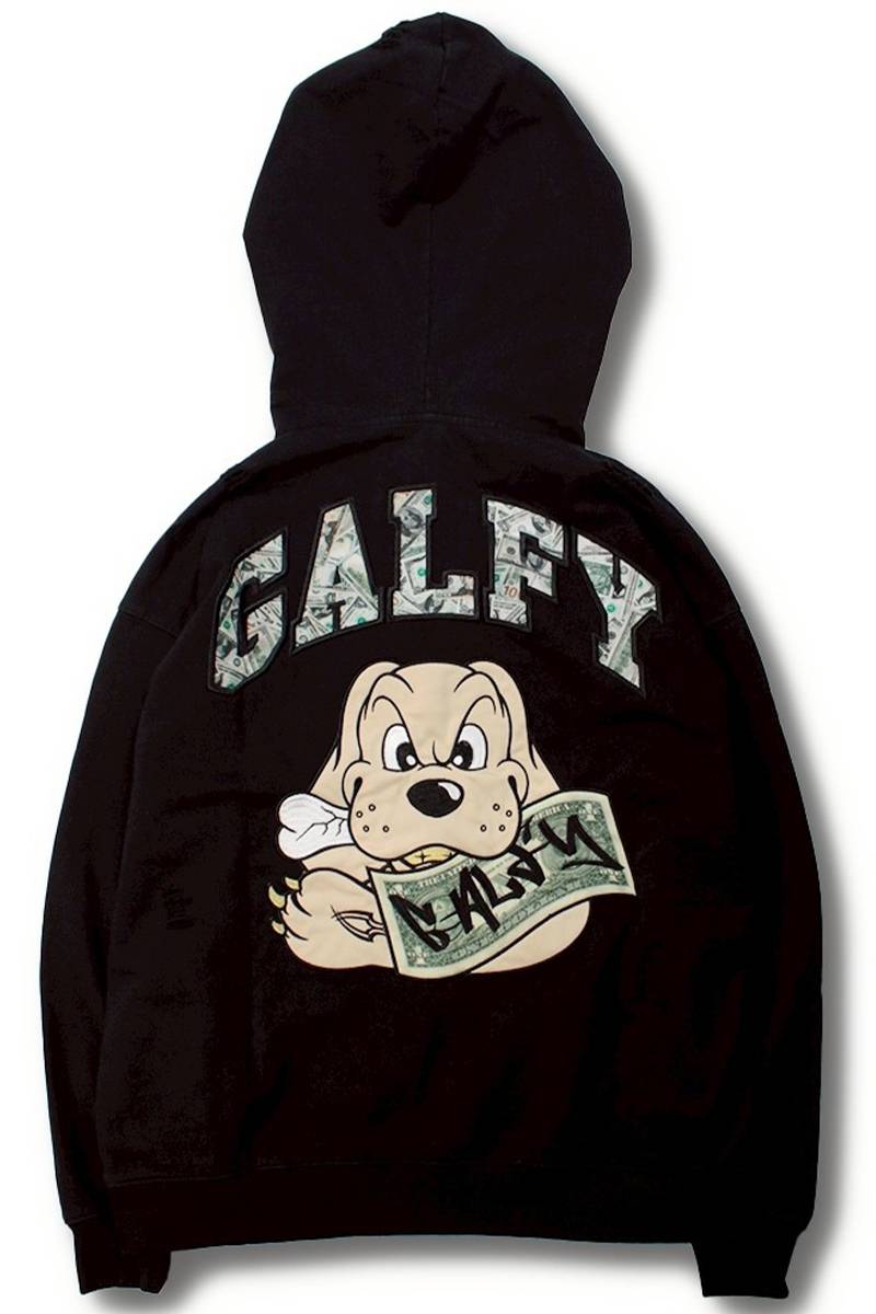 【予約商品】GALFY(ガルフィー)お金大好きパーカー - Black