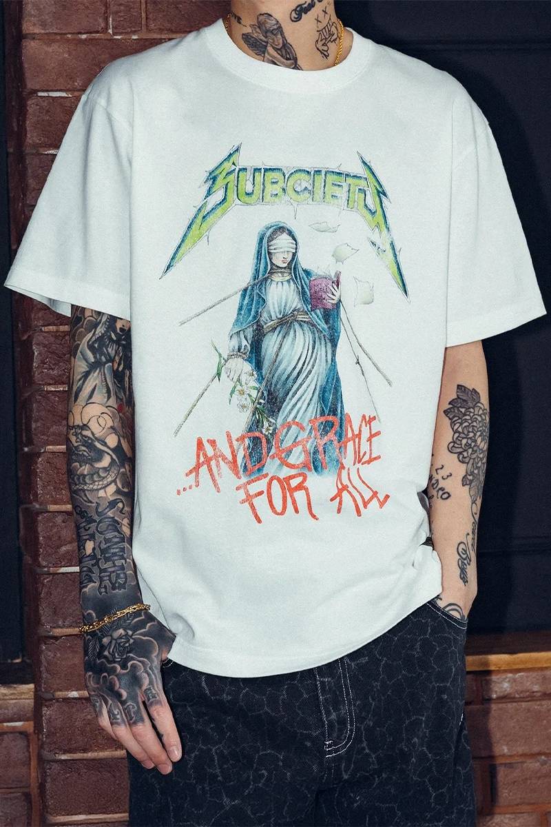 Subciety(サブサエティ) Grace tee - White