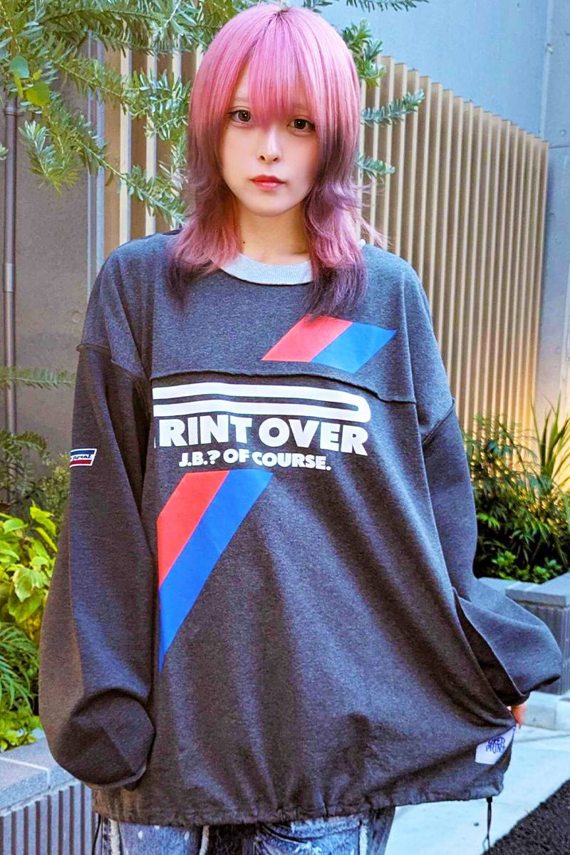 over print (オーバープリント) SUCKER GAME SHIRTS(JERSEY) - Dark Heather Gray