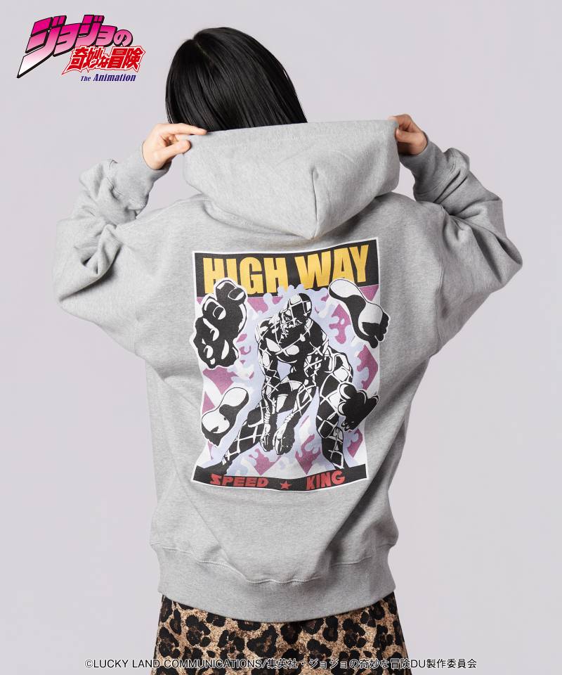 【予約商品】ジョジョの奇妙な冒険xglamb(グラム) Highway Star Hoodie - Gray