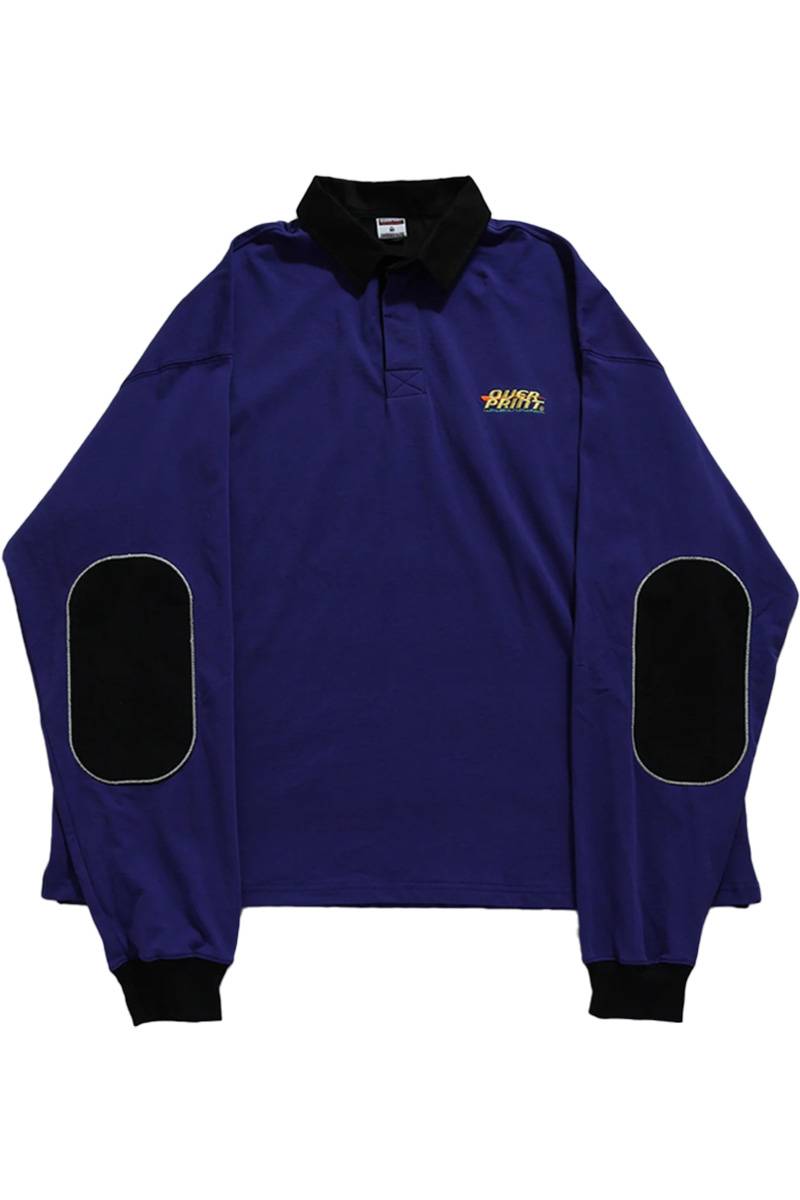 over print (オーバープリント)  BIG Rugby Shirts PLANE - Purple