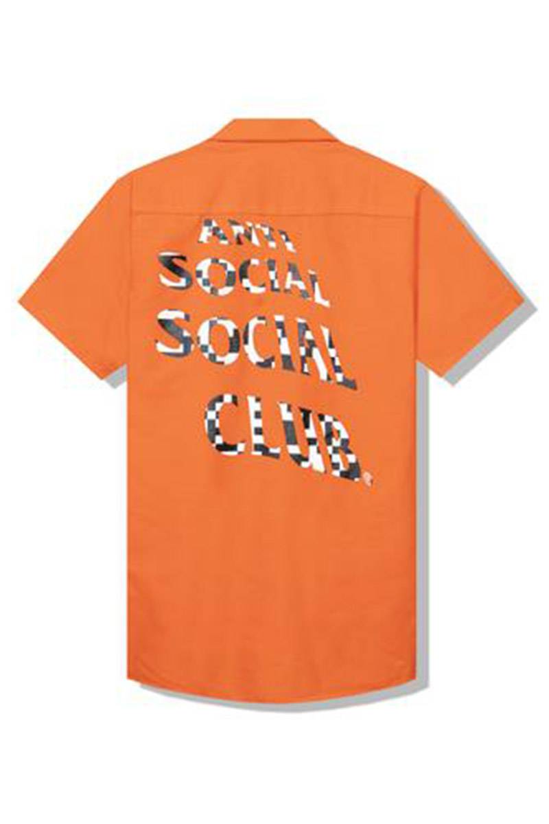 Anti Social Social Club STATIC ORANGE BUTTON UP