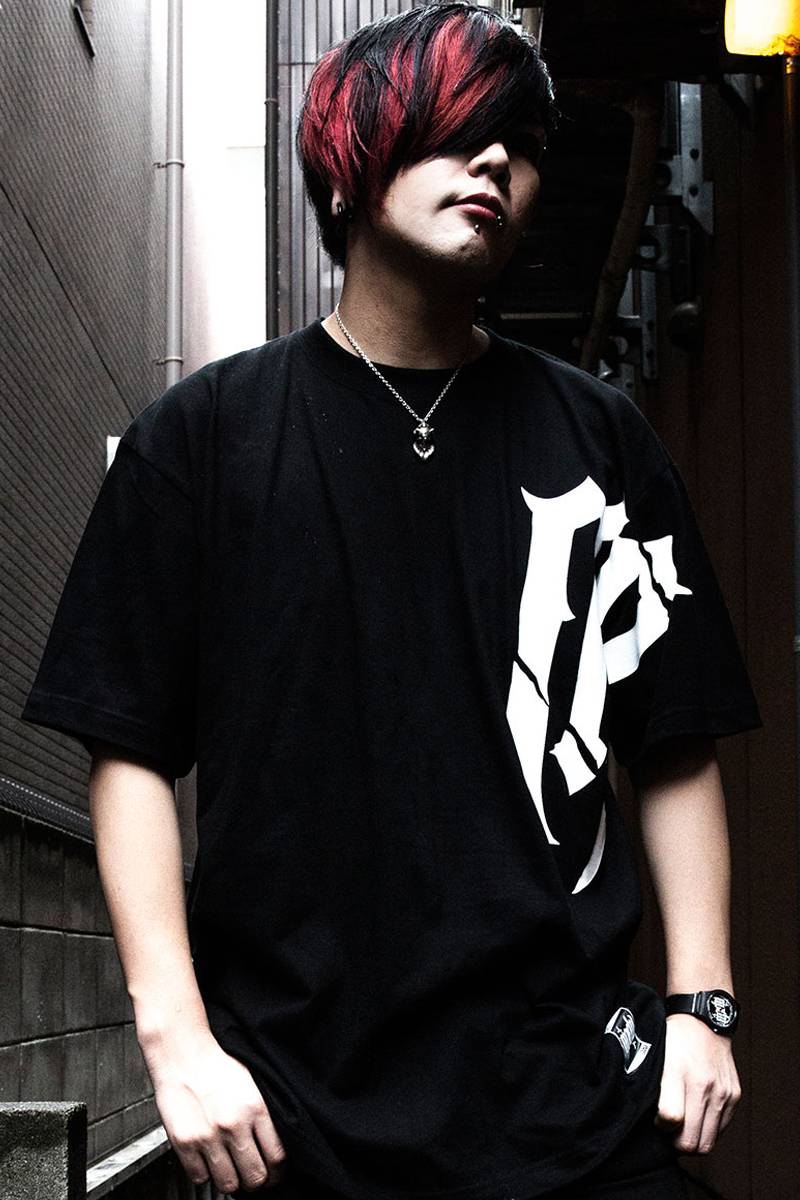 RIP DESIGN WORXX ラウダーロゴビッグプリントTシャツ BLACK/WHITE