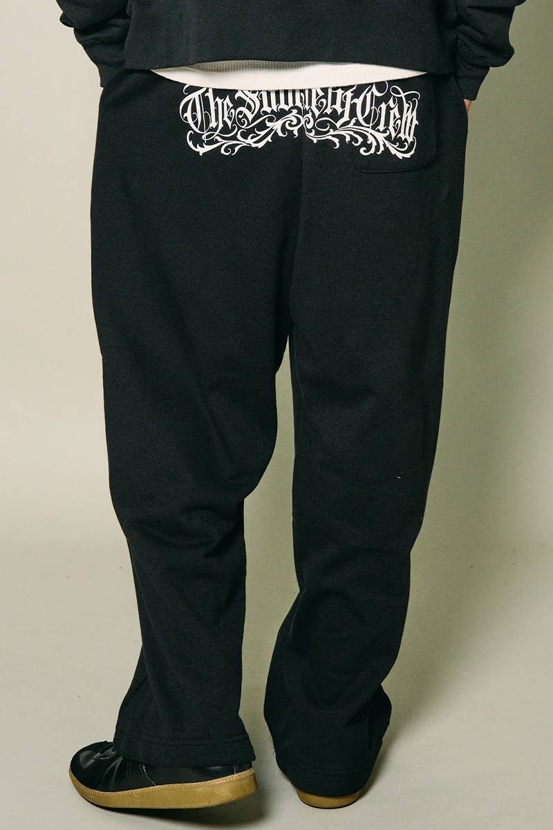 Subciety(サブサエティ)  Wide sweatpants - Black