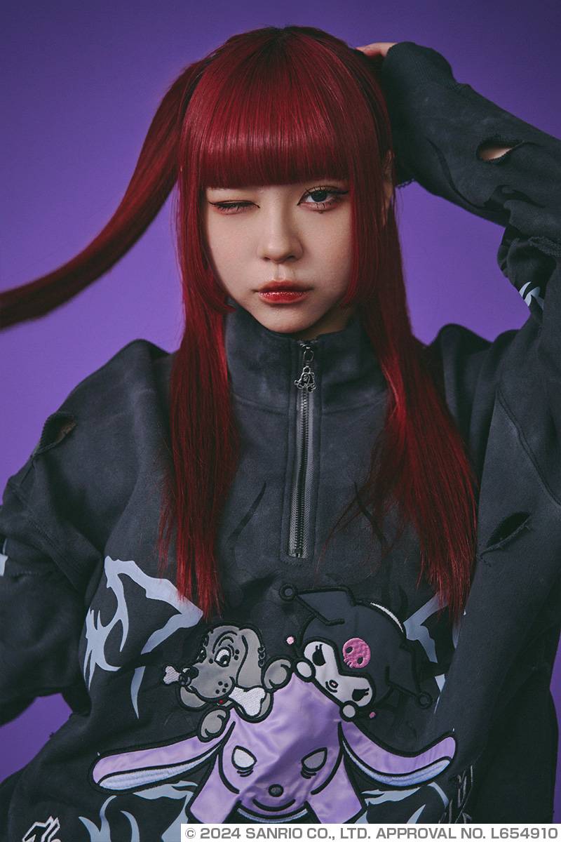 クロミ×GALFY(ガルフィー) イルガルフィームラ染めハーフZIP クロミ×GALFY(ガルフィー) イルガルフィームラ染めハーフZIP