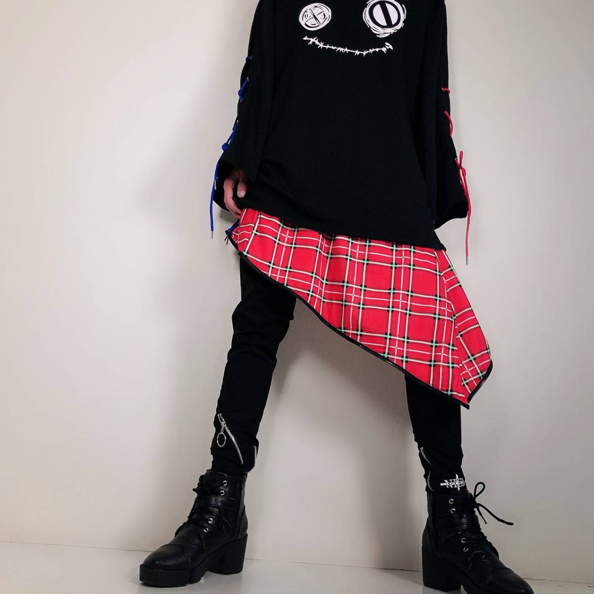 ロックファッション、バンドグッズのGEKIROCK CLOTHING / NieR 2WAY SARROUEL PANTS【切替ASYMMETRY】