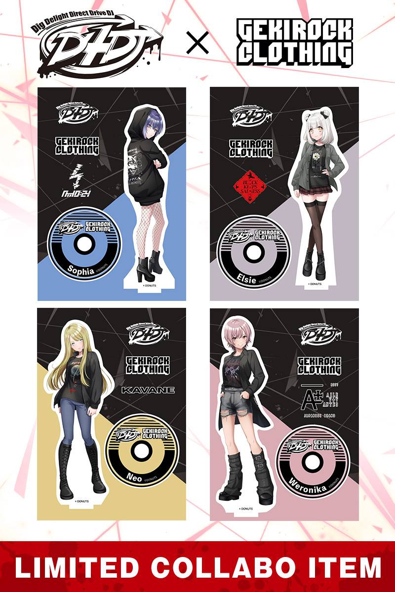 【予約商品】D4DJ×GEKIROCK CLOTHINGコラボ第5弾限定アクリル・スタンド