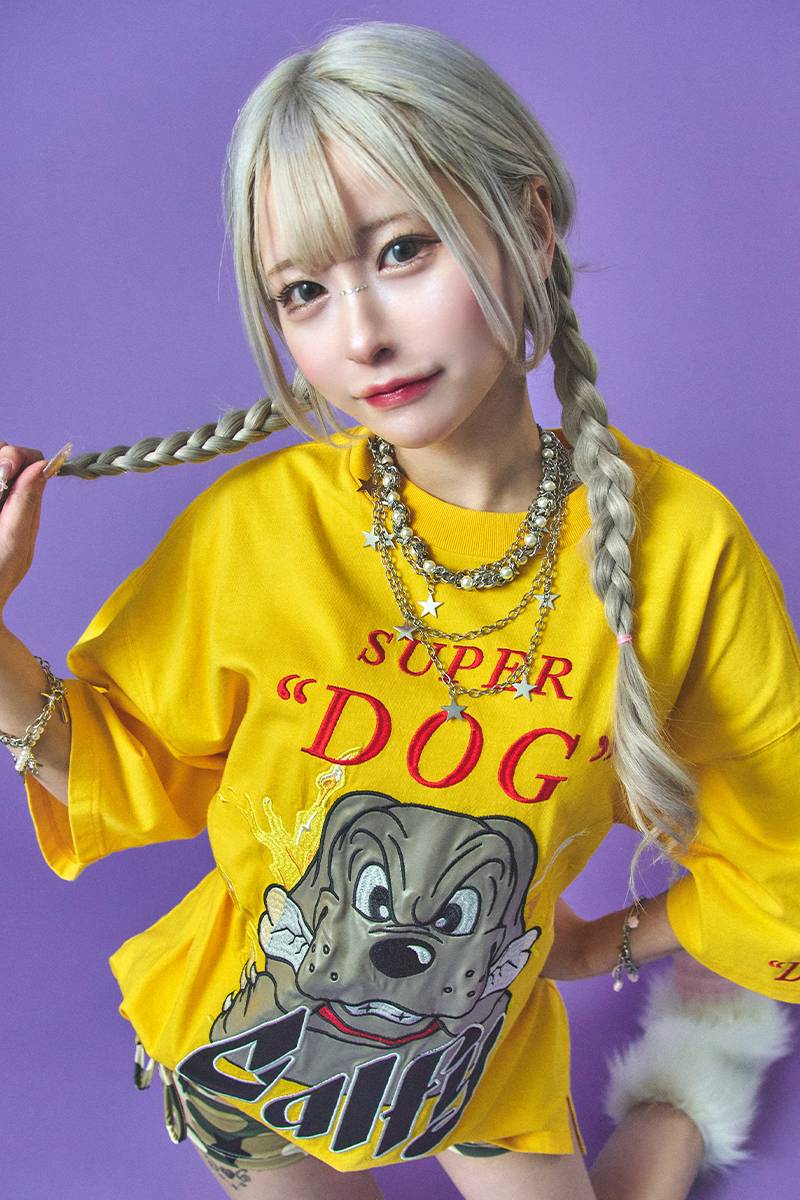 GALFY (ガルフィー) SUPER DOG Tee - Yellow