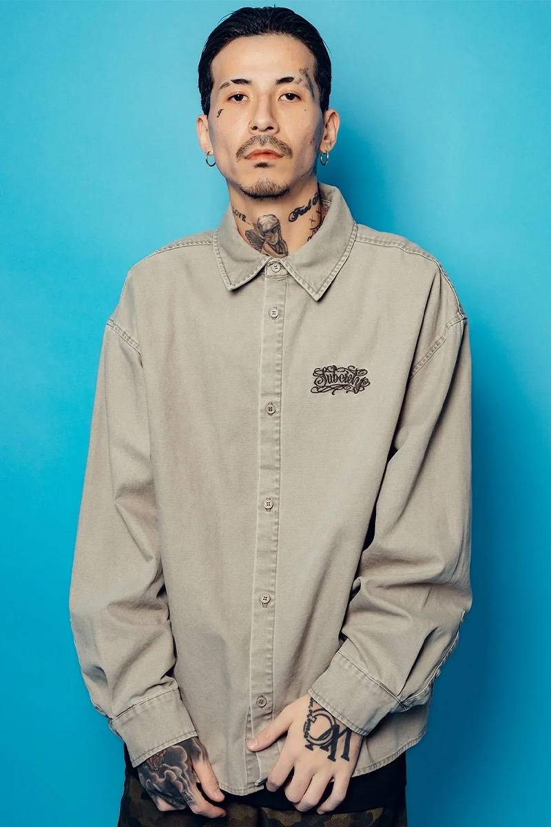 Subciety (サブサエティ) Washed duck shirt - White