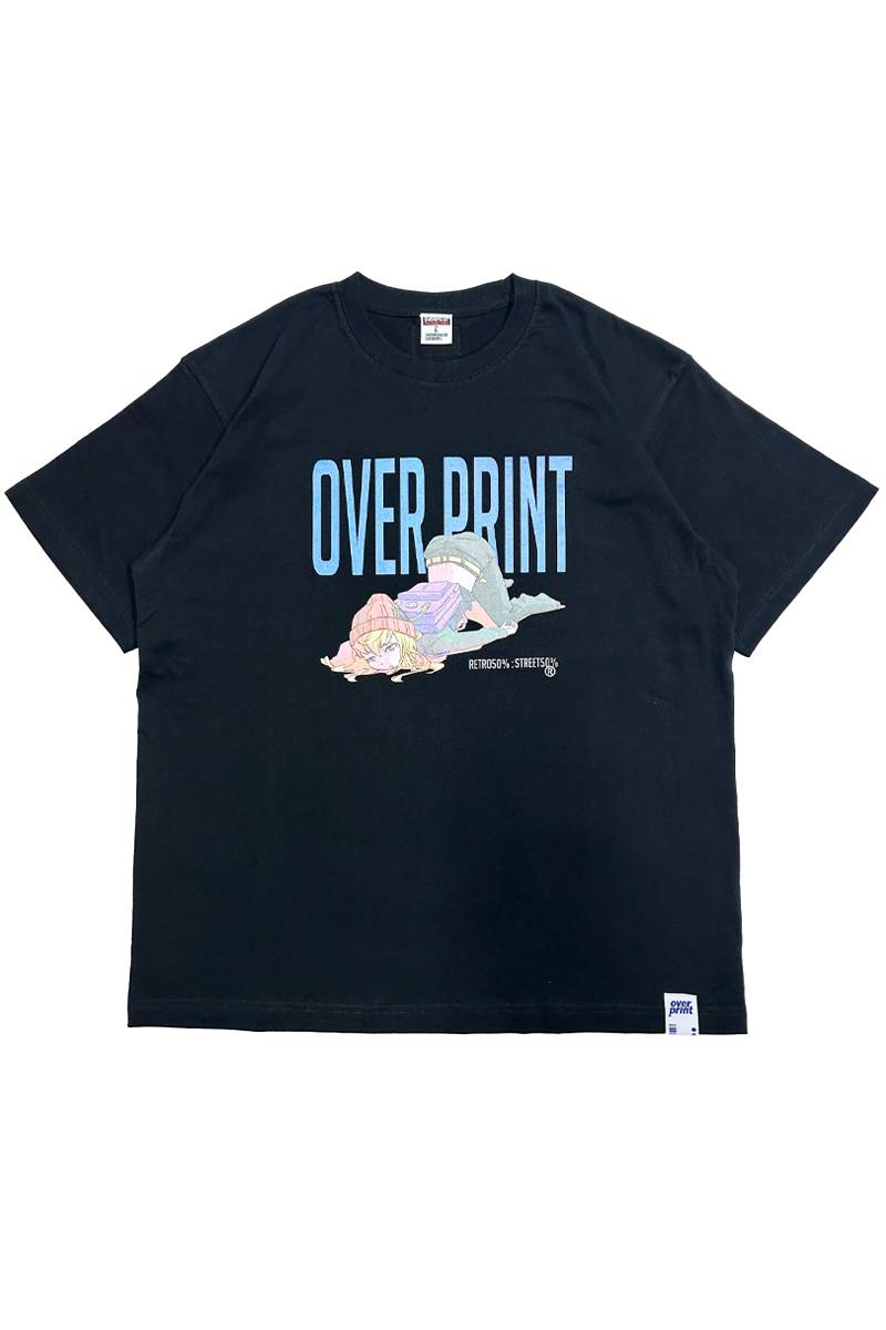 over print (オーバープリント) DADA Tee - Black