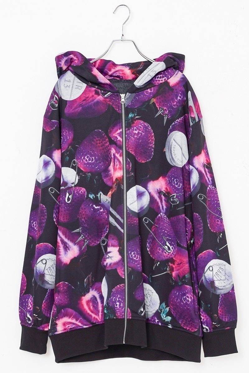TRAVAS TOKYO Tablet berry zip hoodie TRAVAS TOKYO Tablet berry zip hoodie