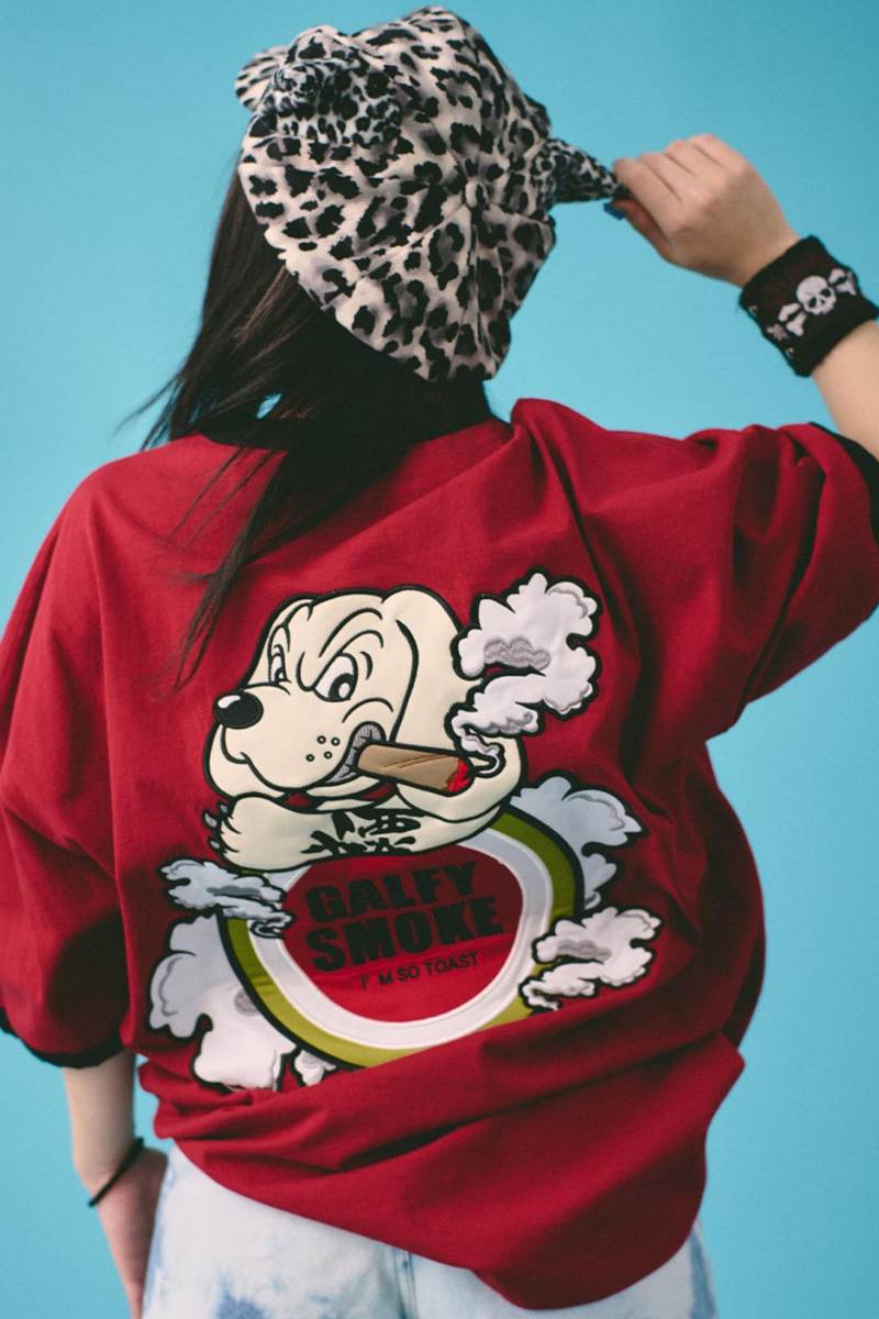 福袋 セール GALFY(ガルフィー) ロック / BURGUNDY ガルスモリンガーTee Tシャツ(半袖+袖なし)