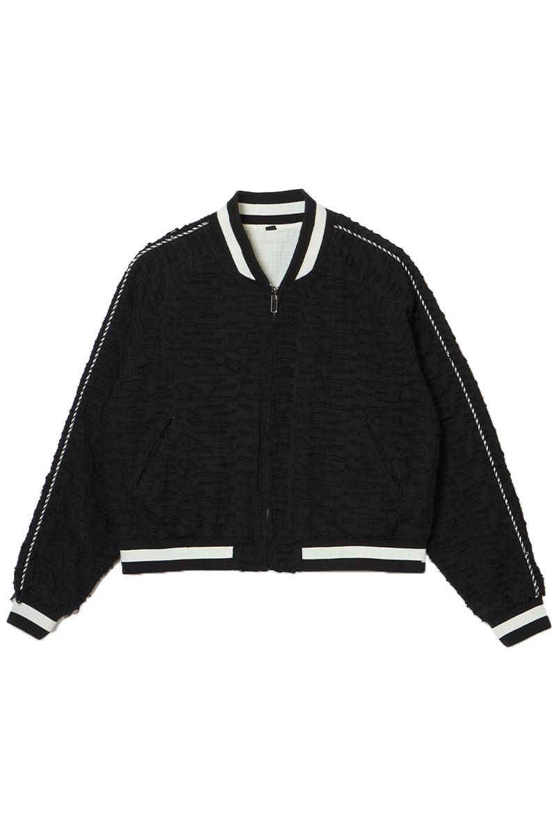 A Good Bad Influence Full Distressed Light Weight Reversible Souvenir Jacket