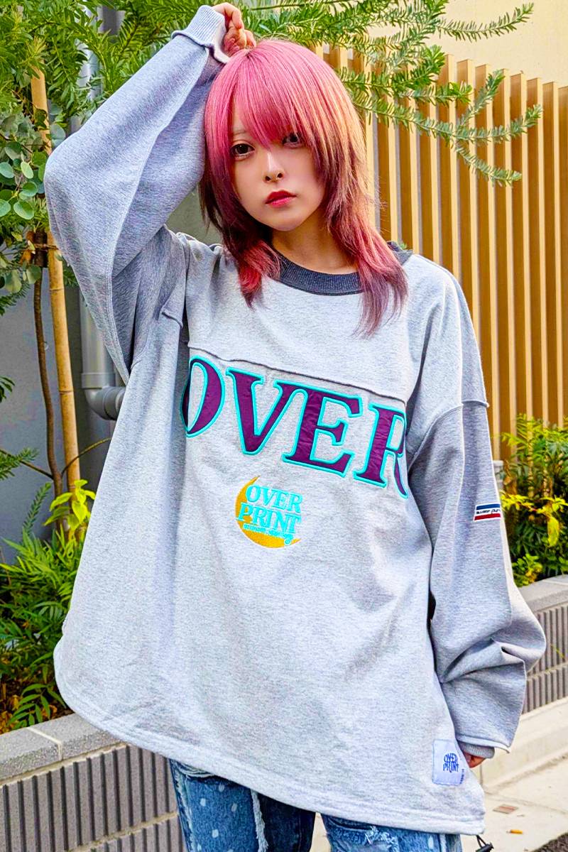 over print (オーバープリント) GAME OVER SHIRTS - Ash Heather Gray