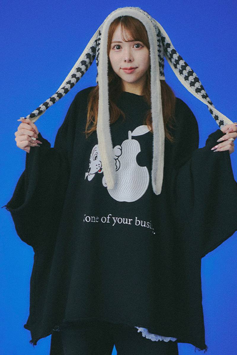 【予約商品】GALFY(ガルフィー)用無しドデカスウェT - Black