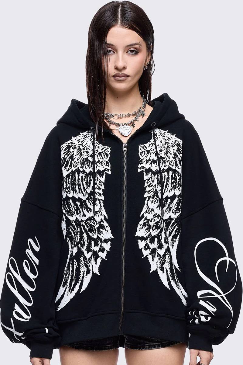 Minga London(ミンガ・ロンドン) Fallen Angel Zip Up Hoodie